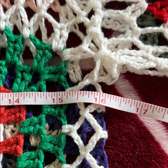 EUC SHEIN Granny Square Colorful Crochet Knit Top Small - Picture 4 of 5